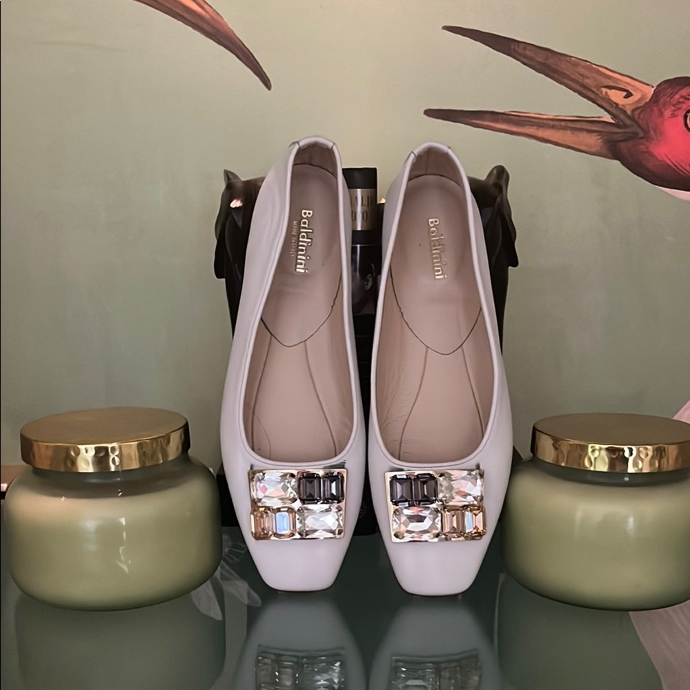 Baldinini White Flats Classic Loafers